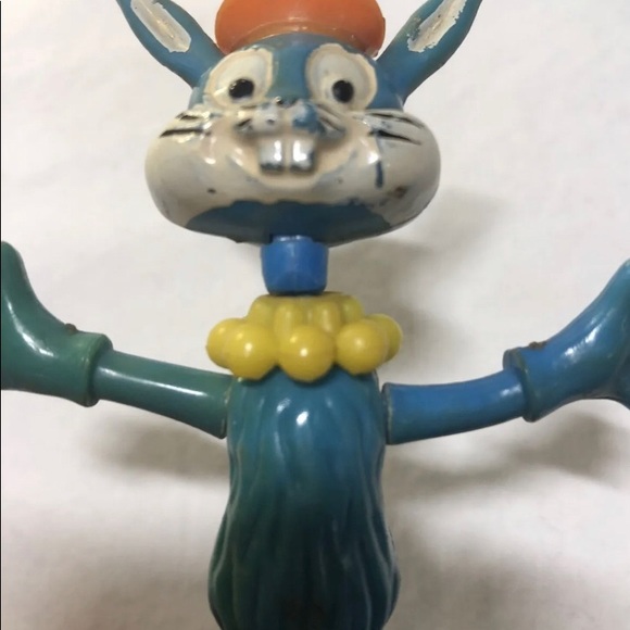 Rare TM Toys Collapsable Push Bottom Vintage Bunny Toy Hong Kong & Frankenstien - Picture 8 of 12